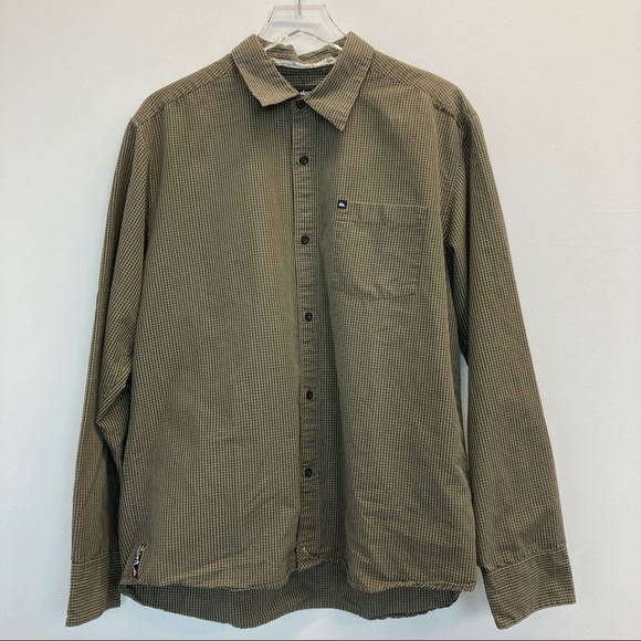 Quiksilver Tops - Quicksilver Green Plaid Button-Down Shirt